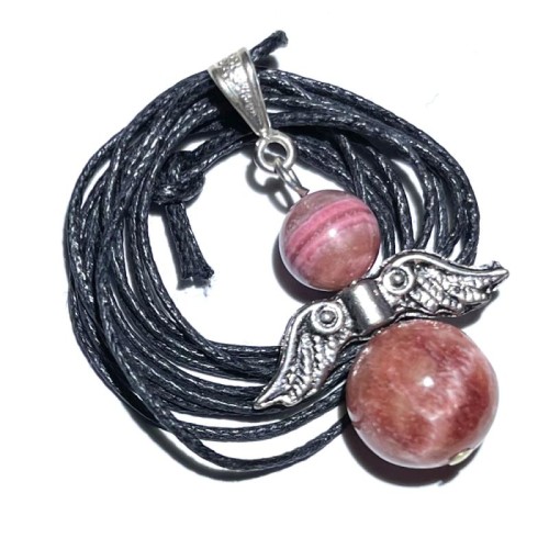 Guardian Angel Rhodochrosite Pendant